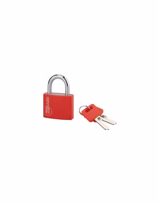 Cadenas à clé Maxium Color Rouge, intérieur, aluminium, 40mm, 2 clés – THIRARD