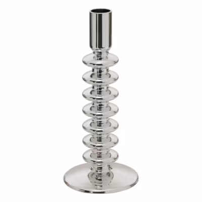 Bougeoir Sky argent 9x9cm – Atmosphera
