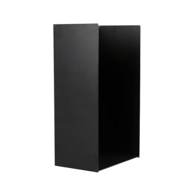 Portebûches en acier noir 80 cm Kielce