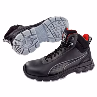 Chaussures de sécurité montantes Puma Pioneer S3 ESD SRC Noir / Rouge 44