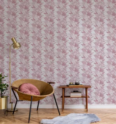 Papier peint panoramique Muscari – Rose