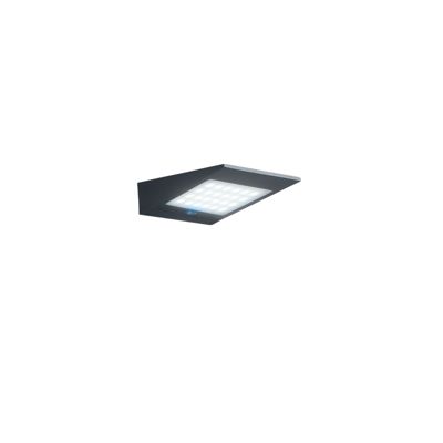 Applique solaire LED 2,2w à piles avec photovoltaïque IP54 gris foncé