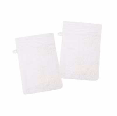 Lot de 2 gants de toilette 15 x 21 cm Lylia ecru