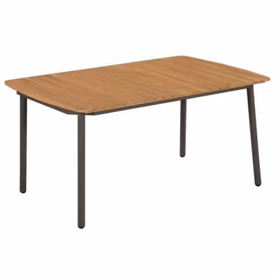 vidaXL Table de jardin 150 x 90 x 72 cm Bois d&rsquo;acacia solide et acier