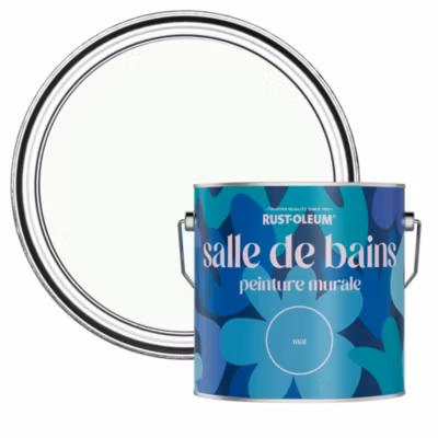 Peinture Blanche Résistante à l&rsquo;eau pour Murs de Salle de Bains, Finition Mate – RUST-OLEUM – Immobile 750ml