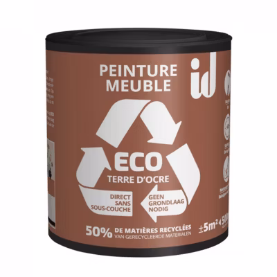 Peinture ECO  pour boiseries et meubles – terre d&rsquo;ocre 500ml – ID PARIS