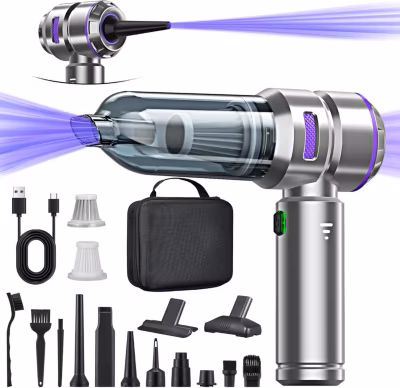 Aspirateur à Main 25000Pa 4-en-1 Sans Fil USB-C