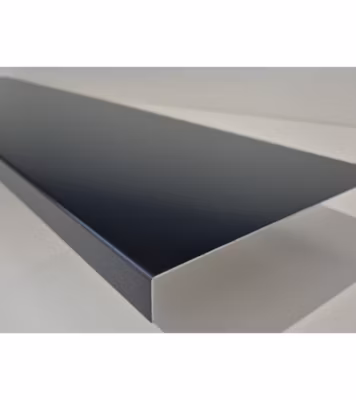 Bande de rive Noir, RAL 9005 Sat, épaisseur 1 mm, 1 pli retour 2,5 cm , Largeur  24 cm , Longueur 140 cm
