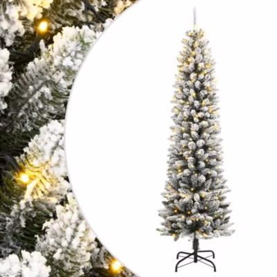 Sapin de Noël artificiel 300 LED et neige floquée 180 cm vidaXL