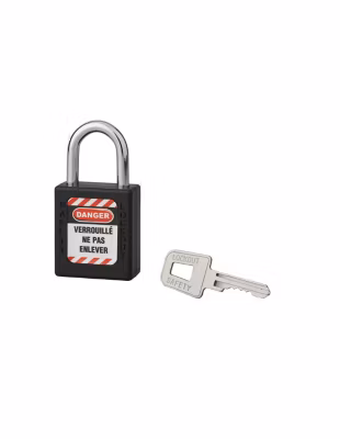 Cadenas de consignation 40mm, anse acier 25mm, Noir – Thirard