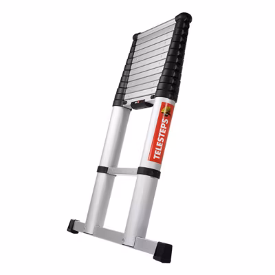 Echelle télescopique 3.80m avec barre stabilisatrice – Hauteur de travail max. 4.60m – TEL-20138WS