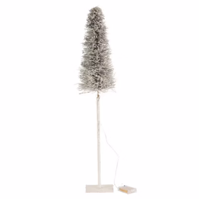 Statuette Déco Led « Arbre de Noël » 79cm Blanc