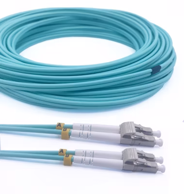 Elfcam – 3m Câble Fibre Optique Duplex LC/UPC à LC/UPC OM3 10Gb, 50/125um, LSZH, Haute Qualité