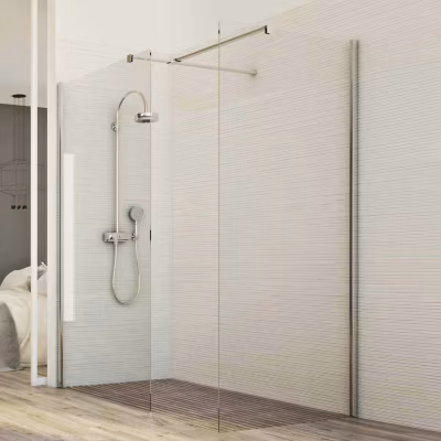 Paroi 80×180 CM en verre transparent 8mm mod. Walk in Corner H198