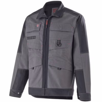 Blouson de travail Lafont Shear, sergé 65% coton/35% polyester 250 g/m2, col montant, zip, 5 poches.