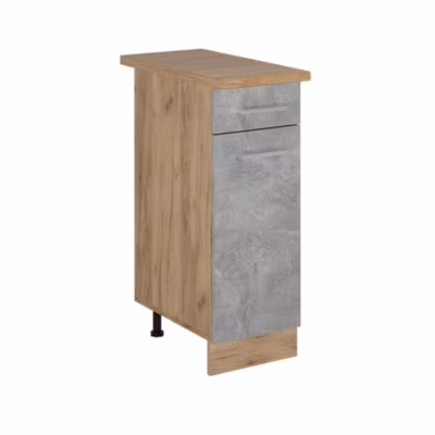 Vicco Meuble cuisine Béton 30cm , PT Chêne