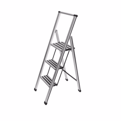 Escabeau pliant design en aluminium – 3 marches