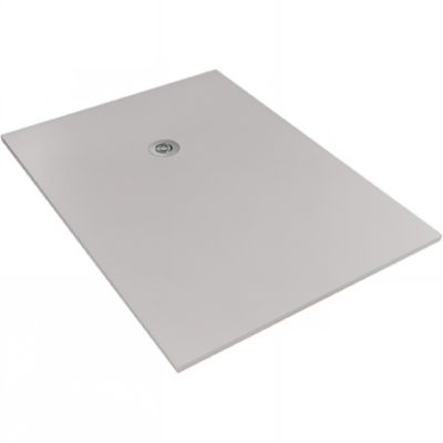 Receveur de douche à poser extra-plat épaisseur 30mm en pierre SANINDUSA STONIT Marina Plus 130×90 antidérapant classé C3 gris