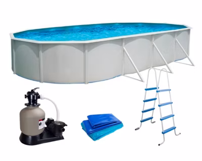 Piscine hors-sol Toi PRESTIGIO ovale 730x366x120cm filtre 12m3-h liner 60-100