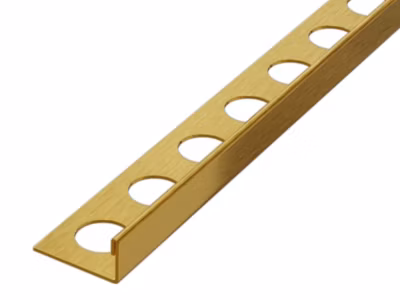 Profil décoratif en J en acier inoxydable Or satiné – 8 mm X 2700 mm