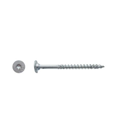 100 Vis Charpente Bois FWX Tête Cylindrique Plate Torx TTX30 Filet DXAS+ 6 x 260 mm – Zingué Cr3 WAX – D-Work