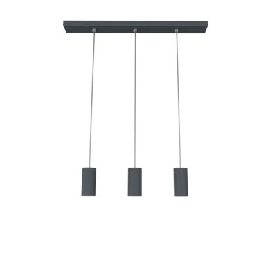 LUMICOM – ROND Suspension, 3X GU10, max 33W, métal, gris anthracite, L70cm x H10cm
