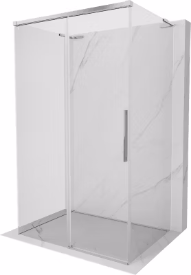 Mexen Rox-3S L cabine de douche 3 parois coulissantes 145 x 120 cm, transparent, chrome – 8C2L-145-120-01-00-3S