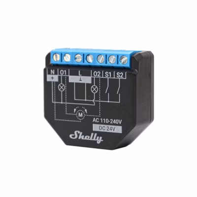 Double Interrupteur Relais Wifi Shelly Plus 2pm Dual