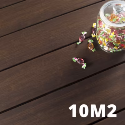 Kit Terrasse Bambou 10m² MELODY – 32 lames de Terrasse (185 x 13.9 x 1.8 cm) – Fixation Clips Cobra Hybrid 7-22 – Garantie 25 ans