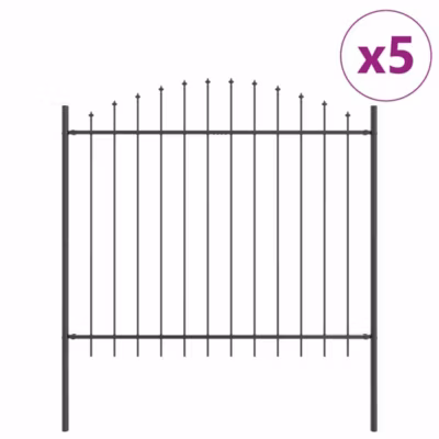 Clôture de jardin 5 pcs Gris 170 x 190 cm vidaXL