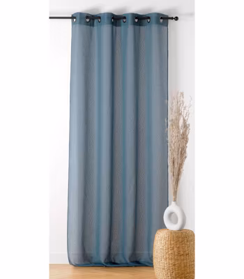 Voilage 140x240cm « Boucline » – 140x240cm – Bleu
