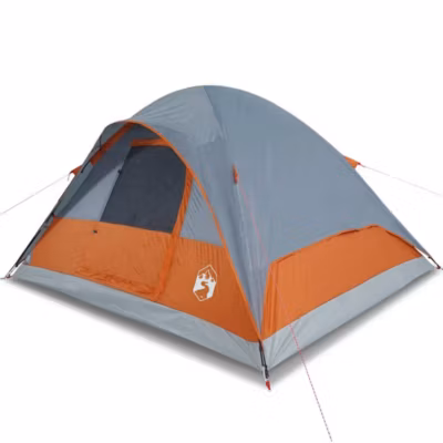 Tente familiale à dôme 6 personnes orange imperméable vidaXL