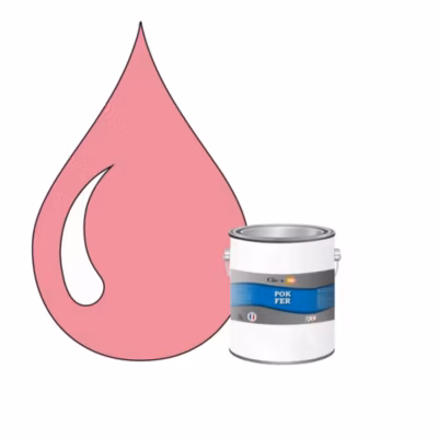 Peinture fer antirouille – Laque extérieure Semi-Brillante POK FER – 1L – RAL 3015 – Rose Clair