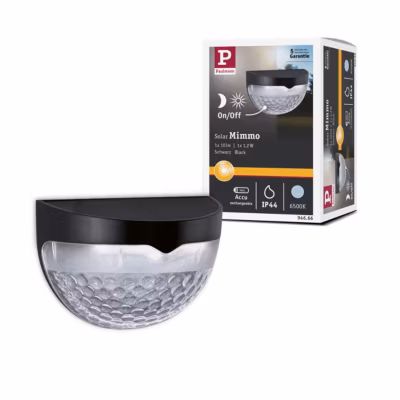 Solar Luminaire d&rsquo;allée LED Mimmo IP44 6500K 18lm Noir