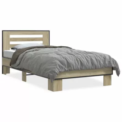 Lit simple, Lit adulte, Cadre de lit sans matelas chêne sonoma 75×190 cm
