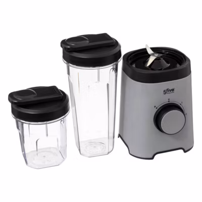 Blender avec 2 bouteilles 300ml / 600 ml – Gris- 5five