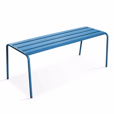 Banc d&rsquo;intérieur en métal bleu pacific  Palavas  Oviala