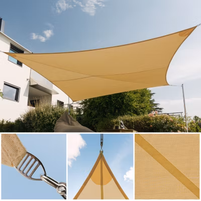 Voiles d&rsquo;ombrage Ajourées Rectangulaire 3 X 4 Beige,  EZ Breez