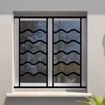 Grille de Defense Oceane pour Fenetre H 115 cm x L 140 cm (côte tableau)
