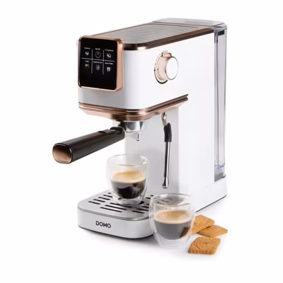 Machine a expresso 3 en 1 – DOMO – DO746K – 1350 W – 20 Bar – Blanc / Rose