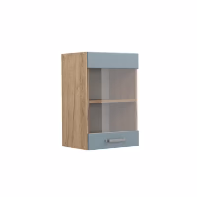 Vicco Meuble de cuisine haut vitré Bleu-gris 40cm