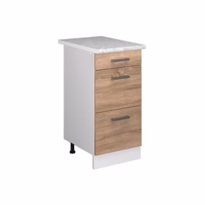 Vicco Meuble cuisine Sonoma 40cm avec tiroirs, PT Marbre