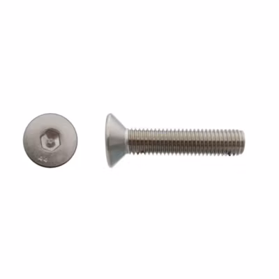 500 Vis Métaux Tête Fraisée 6 Pans Creux FHC 6 x 12 mm – DIN 7991 – Inox A4 – D-Work