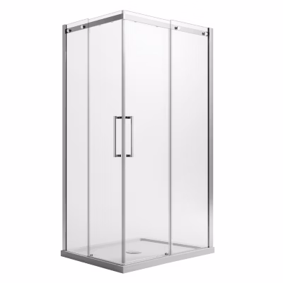 Cabine de douche Rectangulaire 90x100CM H200 Verre Transparent 8mm Droite EasyClean Prime Corner