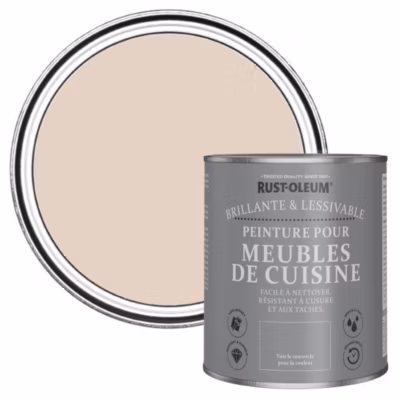 Peinture Rose pour Meubles de Cuisine, Brillant – RUST-OLEUM – Pêche 750ml