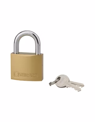 Cadenas à clé, intérieur, 50 mm, anse acier cémenté, 2 clés – THIRARD