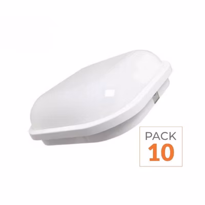 Pack de  10 – Applique LED Murale 20W Blanche Carré IP65 – Blanc Froid 6000K – 8000K – SILAMP