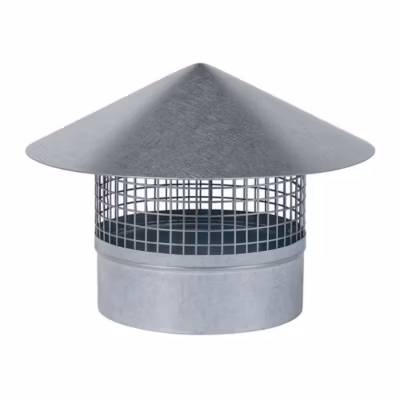 Chapeau Toiture Conique Diametre 355 Chapeau Chinois – Sortie de Toit Ventilation Pare Pluie Anti Oiseaux – Inox Galva Alu – VMC