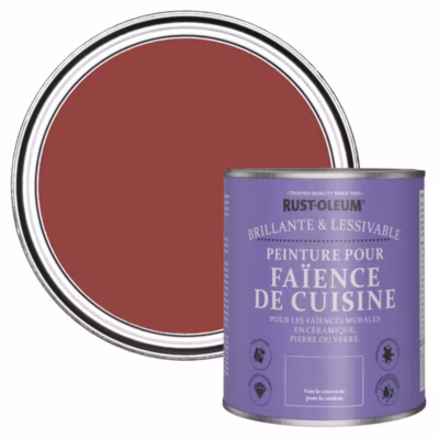 Peinture Rouge pour Faïence de Cuisine, Brillant – RUST-OLEUM – Bordeaux 750ml