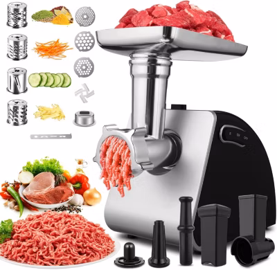 Hachoir à Viande 5 en 1 2000W gris noir